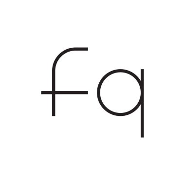 fq ilk harf vektör logo simgesi