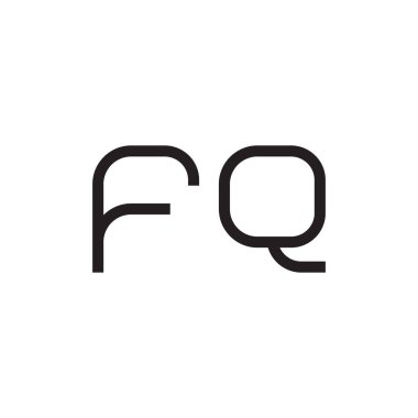 fq ilk harf vektör logo simgesi