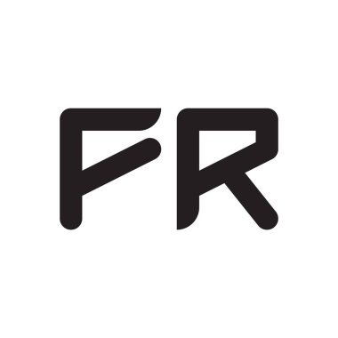 fr ilk harf vektör logo simgesi