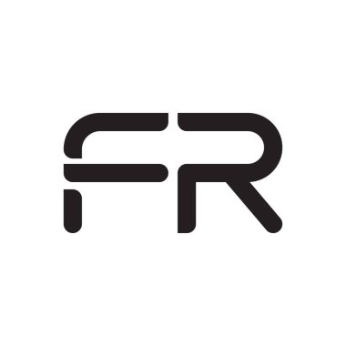 fr ilk harf vektör logo simgesi