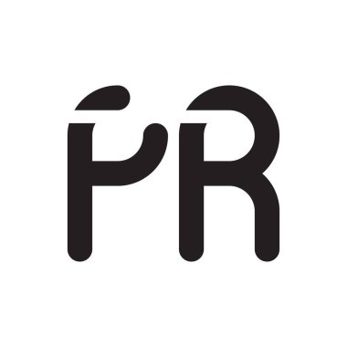 fr ilk harf vektör logo simgesi