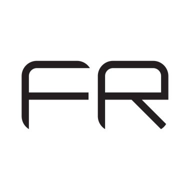 fr ilk harf vektör logo simgesi