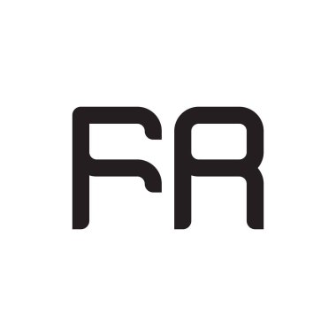 fr ilk harf vektör logo simgesi