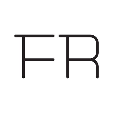 fr ilk harf vektör logo simgesi