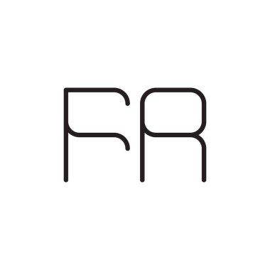 fr ilk harf vektör logo simgesi