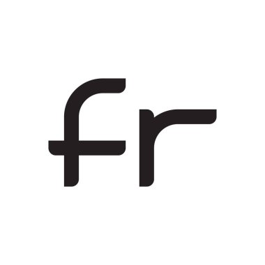 fr ilk harf vektör logo simgesi