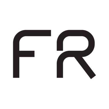 fr ilk harf vektör logo simgesi