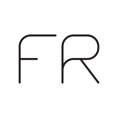fr ilk harf vektör logo simgesi