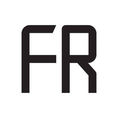 fr ilk harf vektör logo simgesi