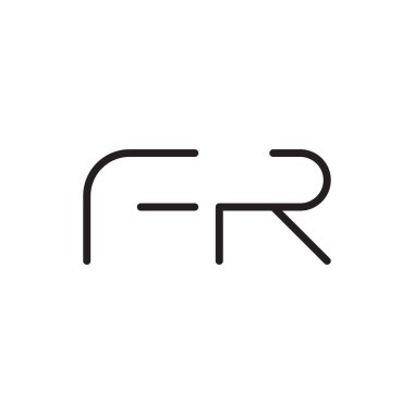 fr ilk harf vektör logo simgesi