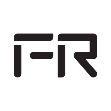 fr ilk harf vektör logo simgesi