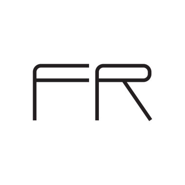 fr ilk harf vektör logo simgesi