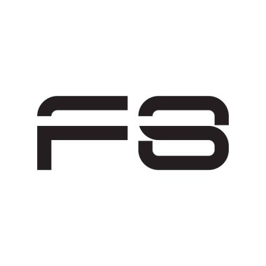 fs ilk harf vektör logosu simgesi