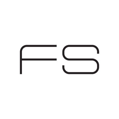 fs ilk harf vektör logosu simgesi