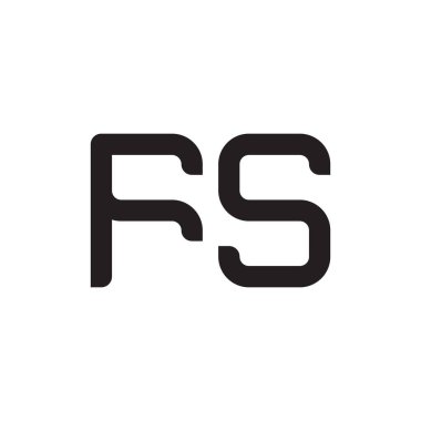 fs ilk harf vektör logosu simgesi