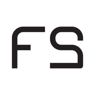 fs ilk harf vektör logosu simgesi