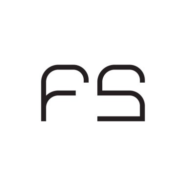 fs ilk harf vektör logosu simgesi