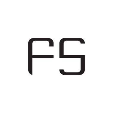 fs ilk harf vektör logosu simgesi