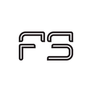 fs ilk harf vektör logosu simgesi