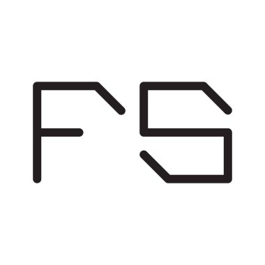 fs ilk harf vektör logosu simgesi