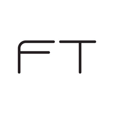 ft ilk harf vektör logo simgesi