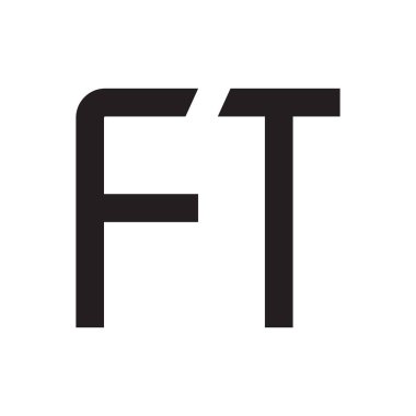 ft ilk harf vektör logo simgesi
