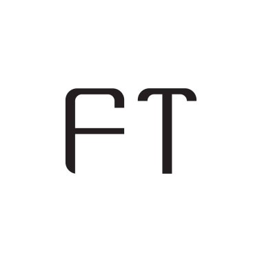 ft ilk harf vektör logo simgesi