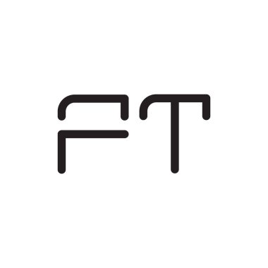 ft ilk harf vektör logo simgesi