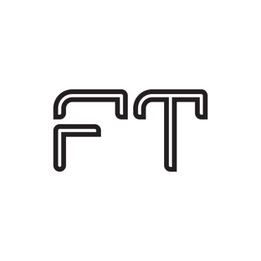 ft ilk harf vektör logo simgesi