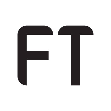 ft ilk harf vektör logo simgesi