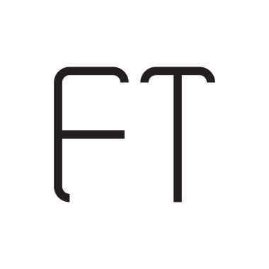 ft ilk harf vektör logo simgesi