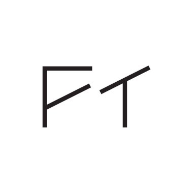 ft ilk harf vektör logo simgesi