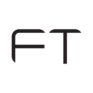 ft ilk harf vektör logo simgesi