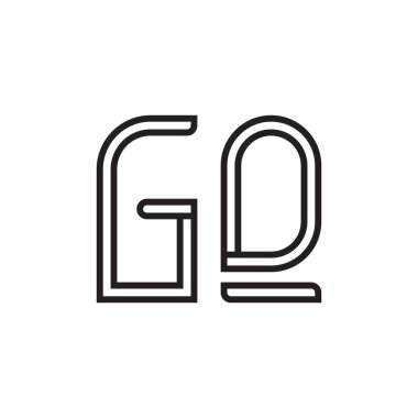 gq ilk harf vektör logo simgesi