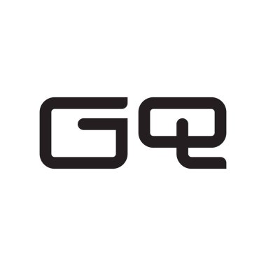 gq ilk harf vektör logo simgesi