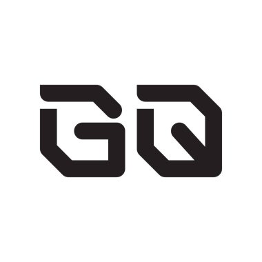 gq ilk harf vektör logo simgesi