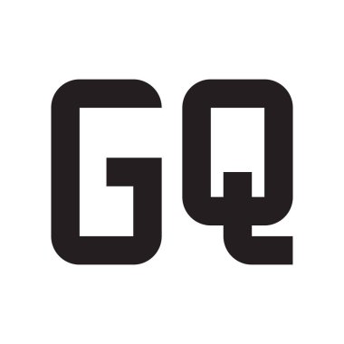 gq ilk harf vektör logo simgesi