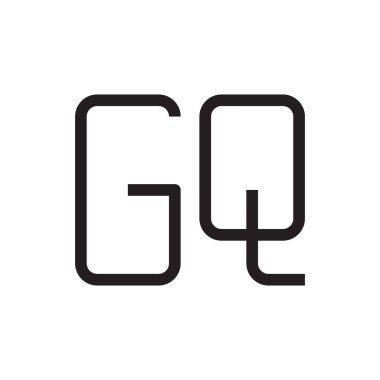 gq ilk harf vektör logo simgesi