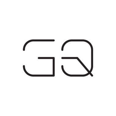 gq ilk harf vektör logo simgesi