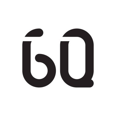 gq ilk harf vektör logo simgesi