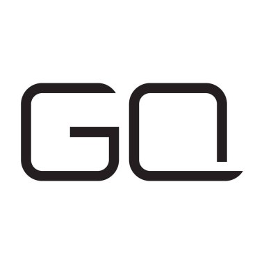 gq ilk harf vektör logo simgesi