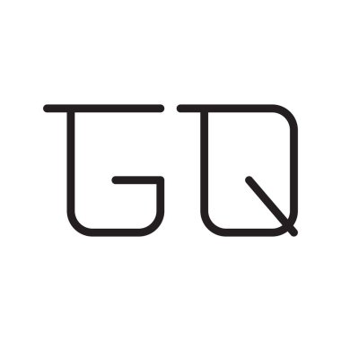 gq ilk harf vektör logo simgesi