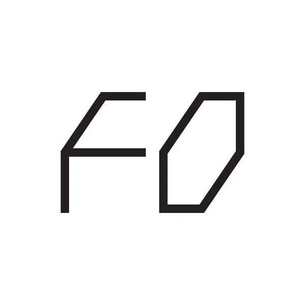 Für Anfangsbuchstaben Vektor Logo Symbol — Stockvektor