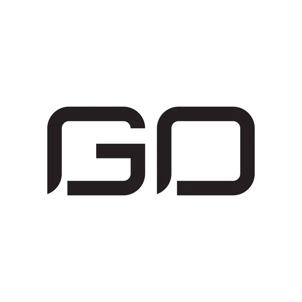 Ilk Harf Vektör Logo Simgesine Git — Stok Vektör