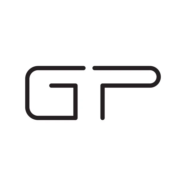 Gp頭文字ベクトルロゴアイコン — ストックベクタ