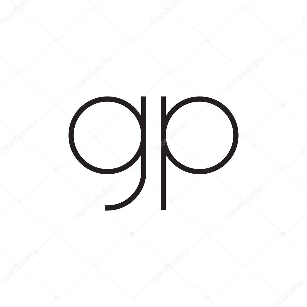 Gp initial letter vector logo icon