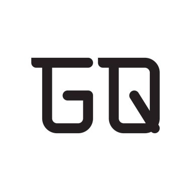 gq ilk harf vektör logo simgesi