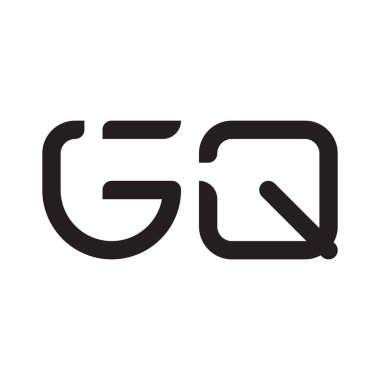 gq ilk harf vektör logo simgesi