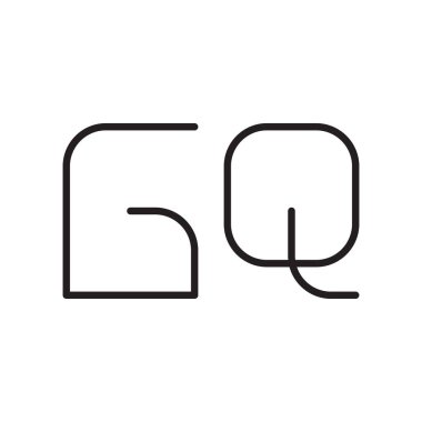 gq ilk harf vektör logo simgesi
