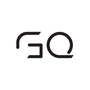 gq ilk harf vektör logo simgesi